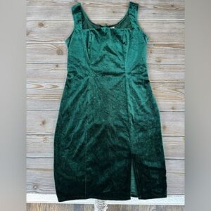 ASOS Green Velvet Mini Dress
